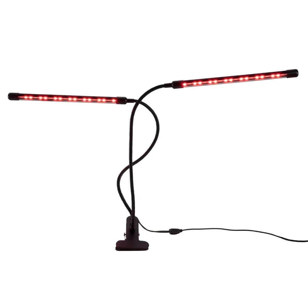 TWO PACK  2-Head Flexible LED Clamp Seed, Plant Grow Light‎ Selectable Spectrum